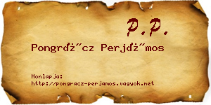 Pongrácz Perjámos névjegykártya